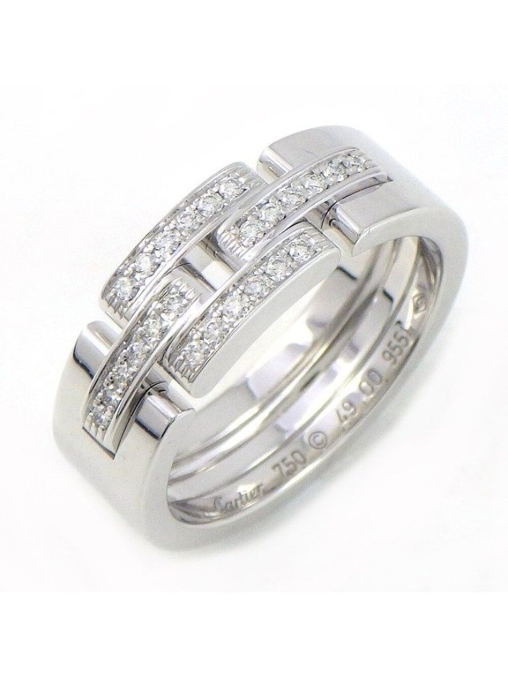 Cartier Ring Maillon Panthere Diamond 18k White Gold
